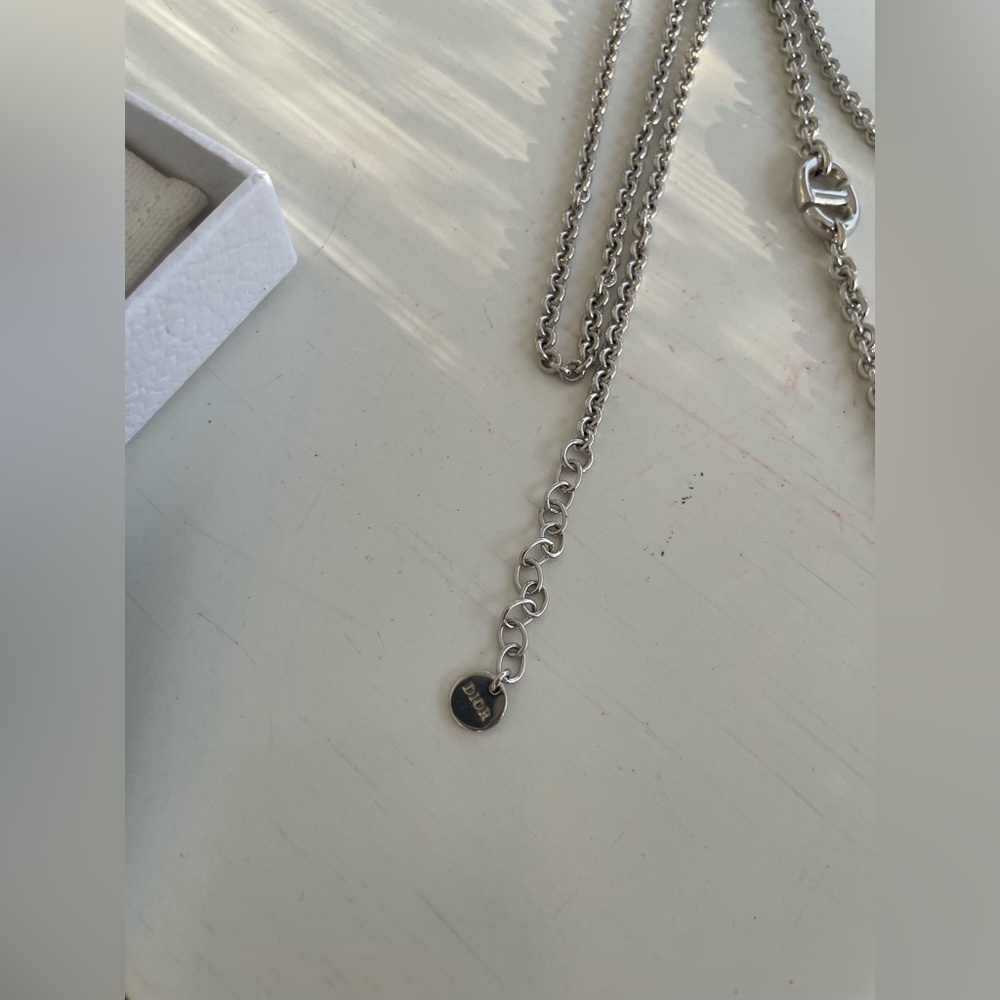 Christian Dior Silver CD Double Layer Chain - Picture 8 of 14